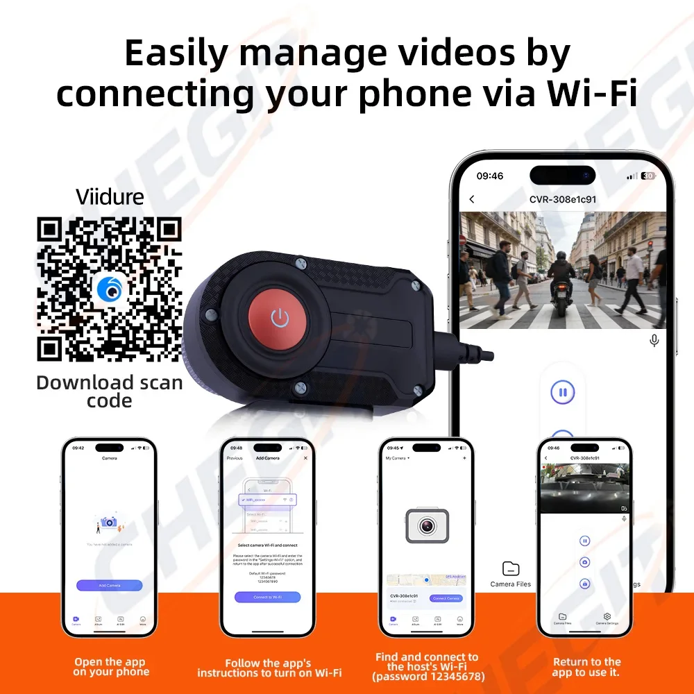 Motorcycle DVR 2K HD WiFi With - Mountain Biking Videos recension och pris
