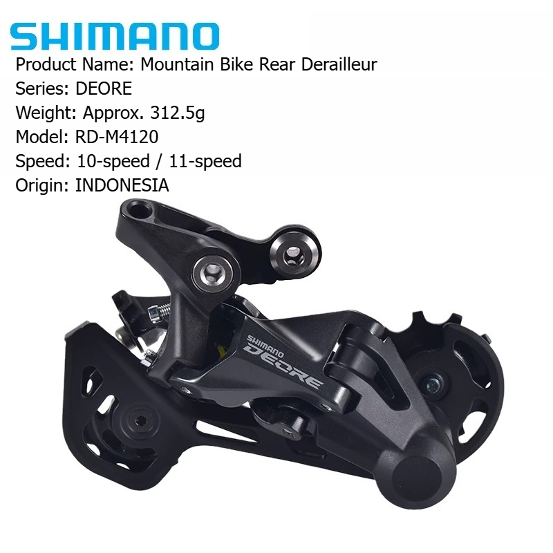 SHIMANO DEORE RD M4100 M4120 R - Rear Derailleur Shadow recension och pris