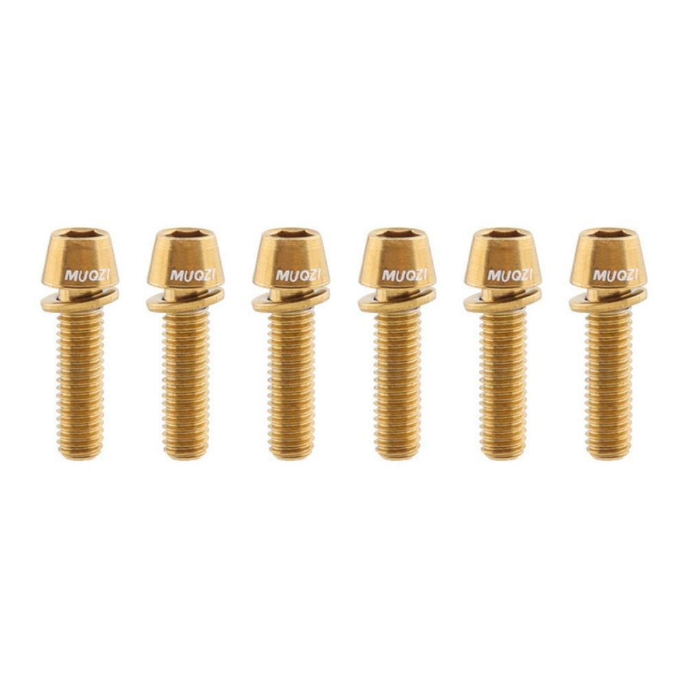 6pcs/set Titanium-plated Bicyc - Handlebar Riser Stem recension och pris