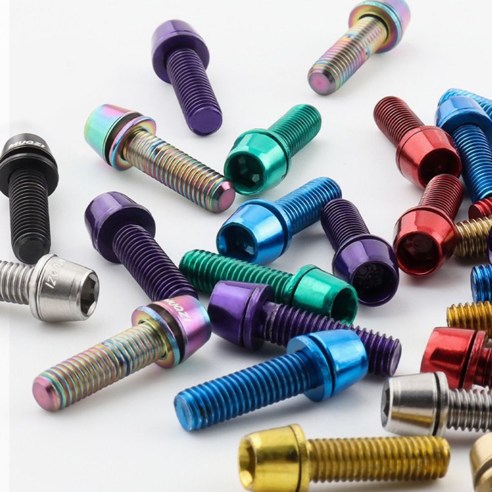 6pcs/set Titanium-plated Bicyc - Handlebar Riser Stem recension och pris